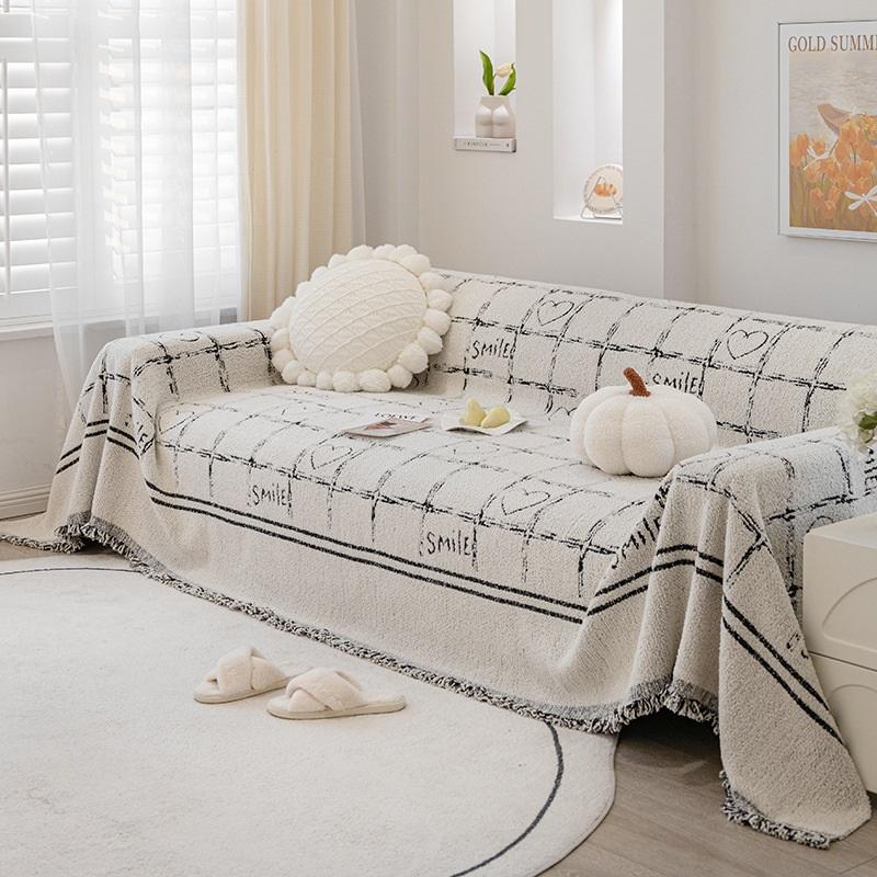 

Cheninelle Sofa Blanket Cover Universal Full Protection All Season Non Slip Sofa Pad Throw Slipcover 180 x 130cm белый