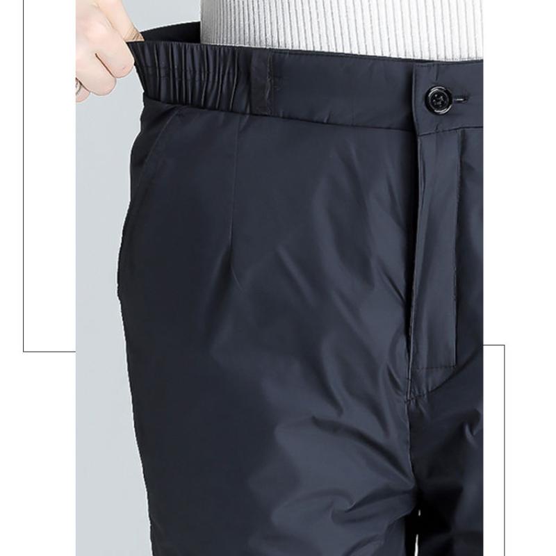 Women's Winter Plus Size Thickened Warm Cotton Pants Solid Color High-waisted Warm and Comfortable Duck Down Pants