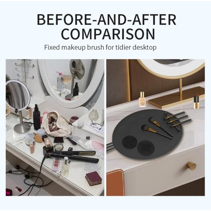 Multifunkční silikonový čistič štětců Silikonový čistič kosmetických štětců Snadno použitelná podložka na štětce na make-up