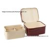 Crocodile Pattern Double Layer PU Leather Makeup Bag - Large Capacity Cosmetic Organizer 