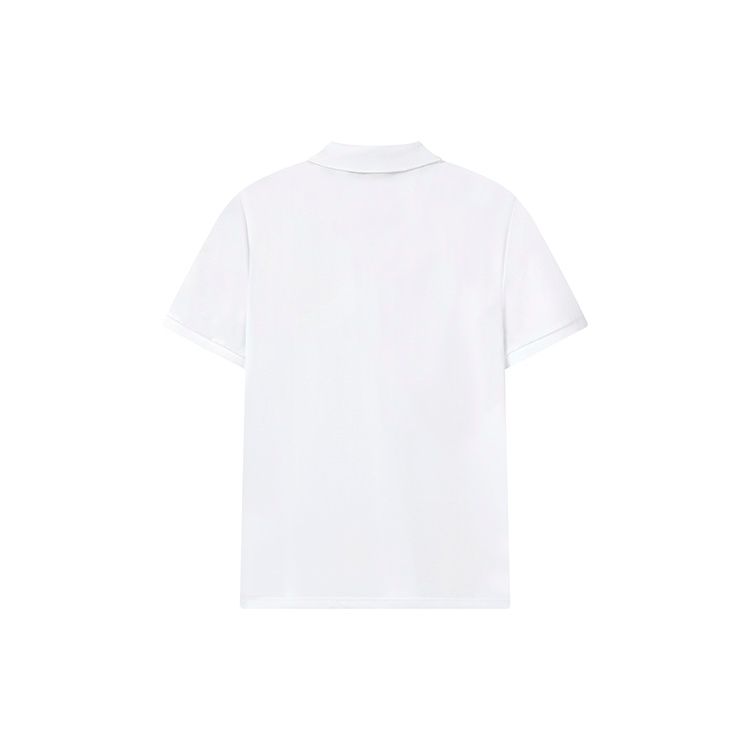 Fila Solid Color Logo Sports Casual Knit Polo Shirt Men Tops White F11M228107FWT