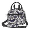 Halloween Bats Insulated Lunch Bag Reusable Thermal Cooler Bento Tote Bags with Adjustable Shoulder Strap for Work Travel Picnic