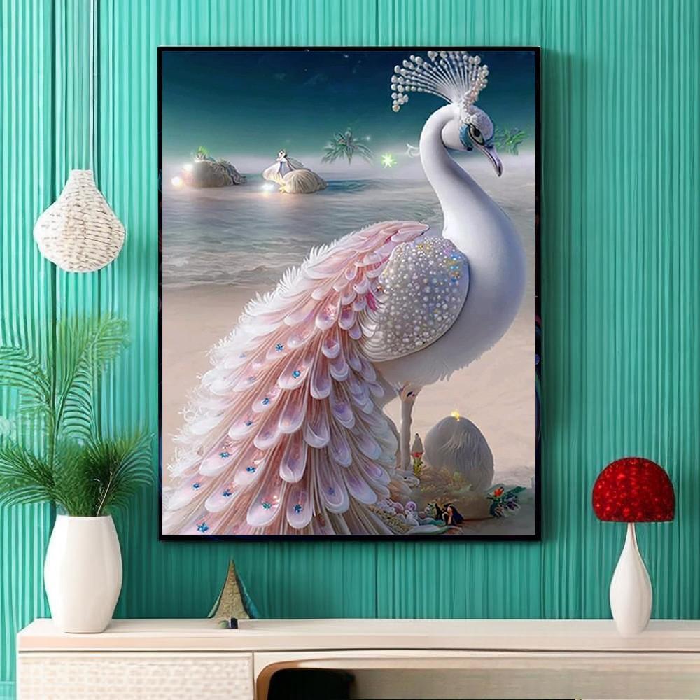 Peacock Diamond Painting Round Diamond Full Diamond Square Diamond Living Room Bedroom Decorative Painting