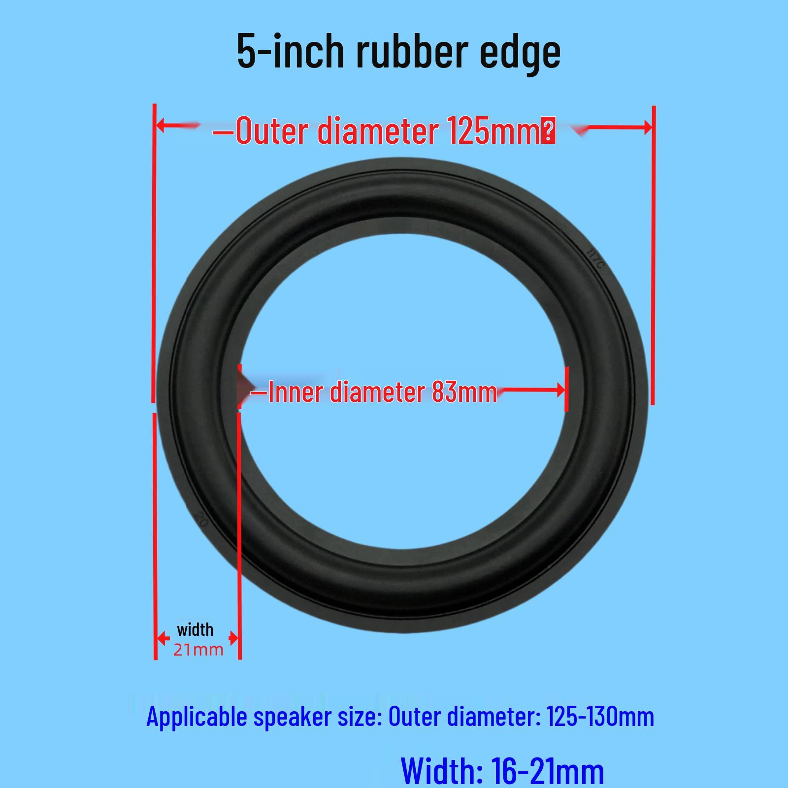 Rubber Edge Rings for Speakers: 6.5, 8, 10, 12 Inch