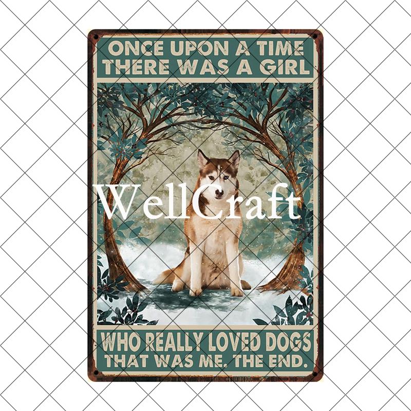 Wellcraft Pet Husky Dog Are Your Friend Wine Cafe Bath Shop Art Metal Tin Sign Wall Poster Iron Painting Pub D CM