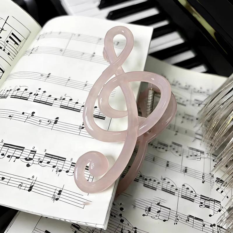 Fashion Leopard Mobius Strip Shape Hair Claw Clip For Women Large Size Barrettes Musical Note Hairpin Ponytail Hair Accessories