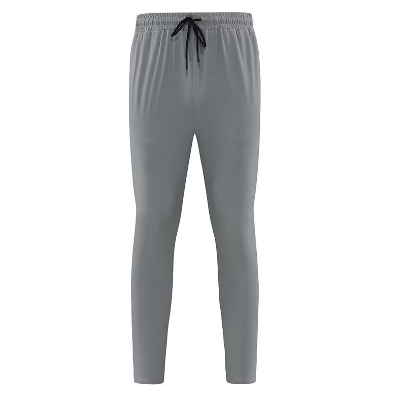 2024 Men's Summer Ice Silk Tapered Sports Pants: Breathable, Loose-Fit for Running & Fitness.