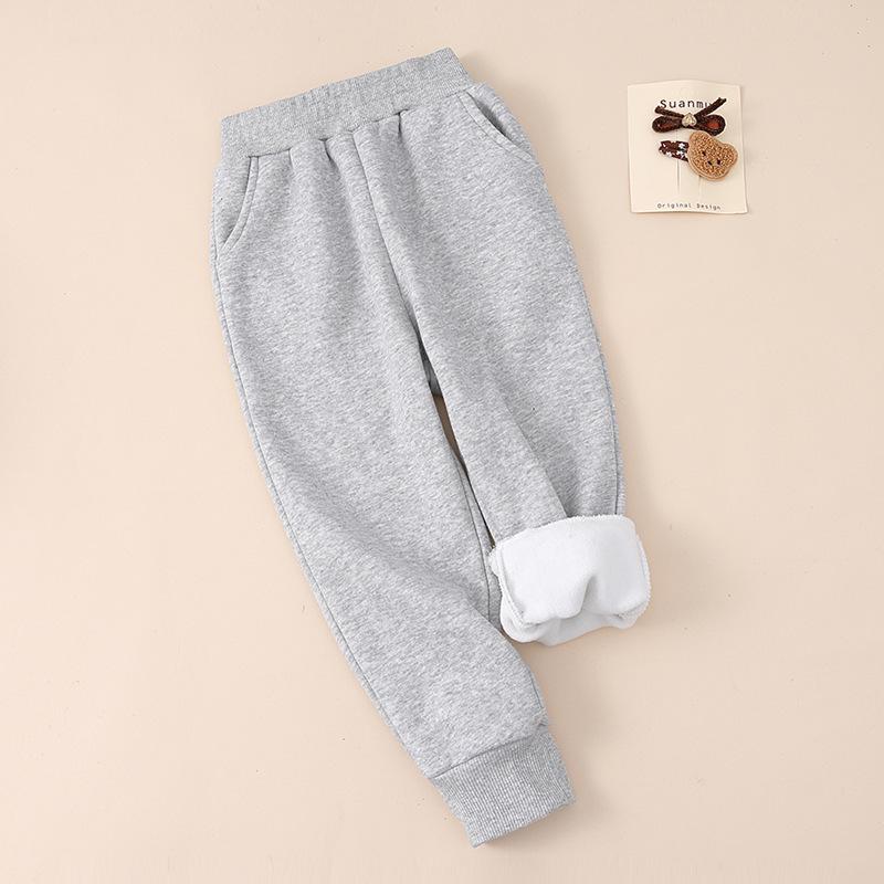 

Children s Fleece Sweatshirt & Boys Long Pants Autumn/Winter Joggers Casual Wear 150 cm хизер серый