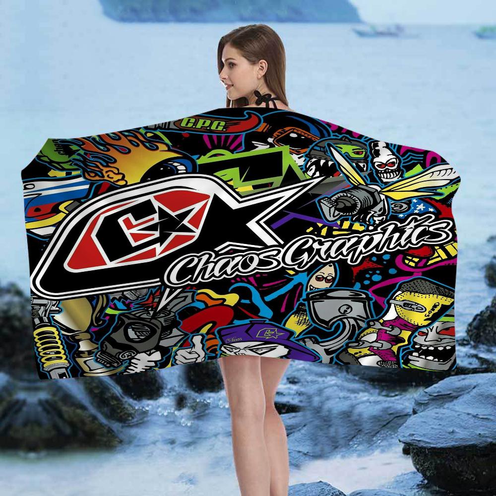 Troy Lee Designs Asciugamano da Spiaggia Stampato in Microfibra Alpinismo Yoga Spiaggia Nuoto Corsa Assorbente Morbido Asciugamano
