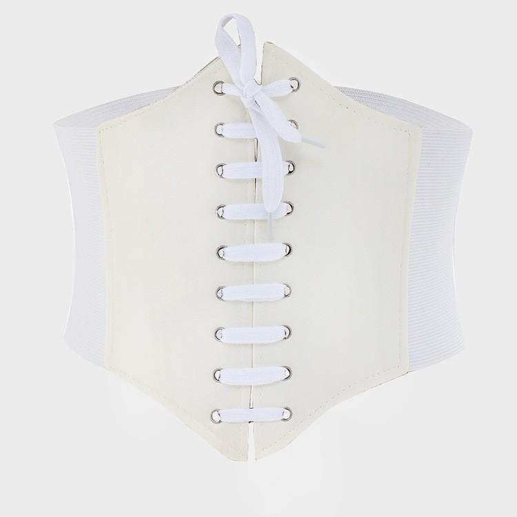 Women's Decorative Simple All-Match Fashionable Wide Elastic Waist Belt