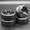 4Pcs RC 1:10 Drift Car Plastic Wheel Rim &Tyre Tires For HSP 94123/94122/94103/D4/D3