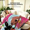 1PC Bing Custom Name Patterned Flannel Blanket Suitable For All Seasons for Home Decor Warmth and Comfort Gifts Holiday Present