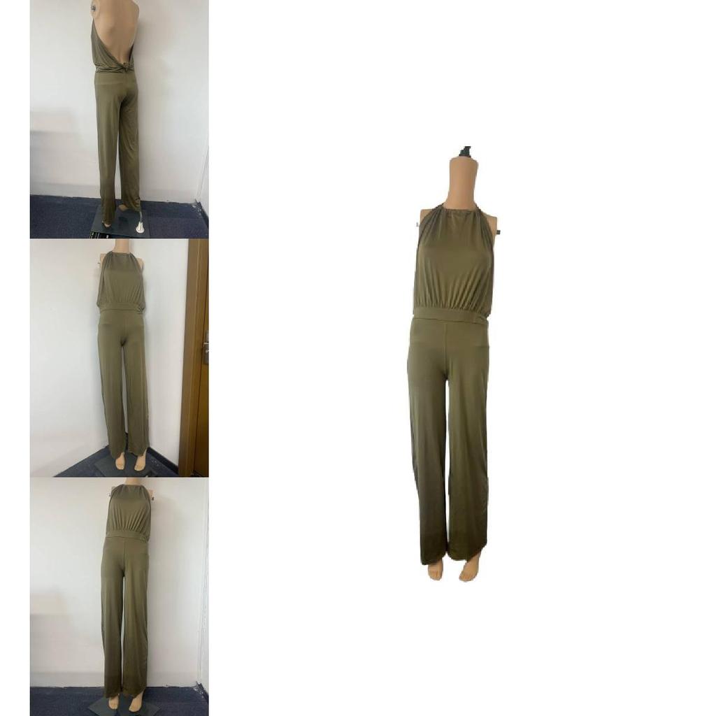 Streetwear-Jumpsuit für Damen mit Patchwork-Design und High-Waist-Passform