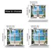 2Pcs Coastal Chic Beach Pattern Curtains Suitable For Bedroom Bathroom Living Room Dining Room Study Room Office A
