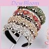Fascia Classica Barocca in Raso con Strass e Perle per Donna
