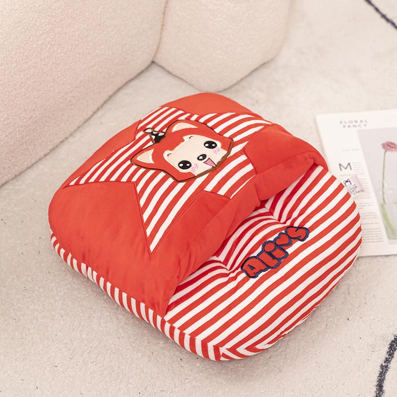 Fox The Ali Plush Pillow Hand Warmer Slippers Cartoon Toy Doll Decoration Gift