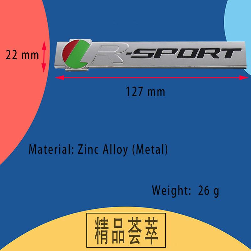 Car Styling R Sport for R-Sport Accessories Car Fender Side Trunk Nameplate Decal Emblem Badge Sticker