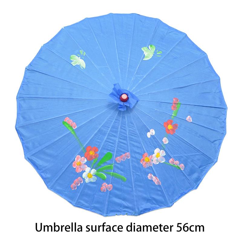 Vintage Chinesischer Seiden-Ölpapier-Schirm Blume Ölpapier-Schirm Bambusgriff Hochzeitsdekoration Foto-Sonnenschirm Tanz-Requisiten