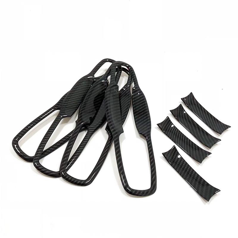 For Jeep Grand Cherokee 2014-2018 Accessories Door Handle Cover Car Door Bowl Pull Carbon Fiber Exterior Trim Molding Decoration