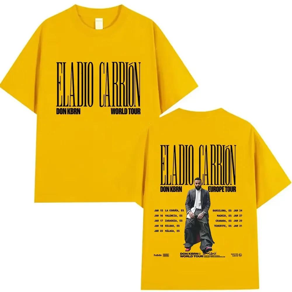 Eladio CarrióN Don Kbrn World Tour 2025 Merch T Shirts Unisexs Pop Music Fashion Oversized Cotton Tshirt Hip Hop Clothing Tshirt