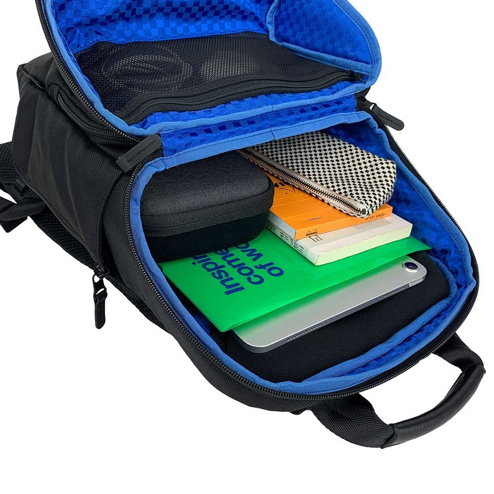 STARTTS STYLE RUCKSACK Backpack with Harness Pocket, Medium, Navy, KF-03-NV