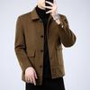 Firstview Men's Fashion Casual Double-sided Wool Lapel Coat