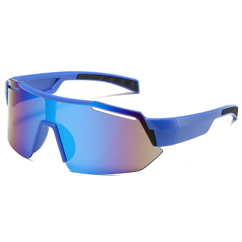 One-piece Colorful Irregular Sports Glasses Outdoor Cross-country Riding Windproof Sunglasses