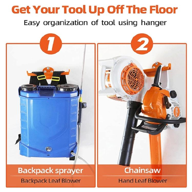 1/2Pcs Backpack Leaf Blower Hanger Organization Storage Rack Backpack Sprayer Wall Mount Rack Chainsaw Wall Stand