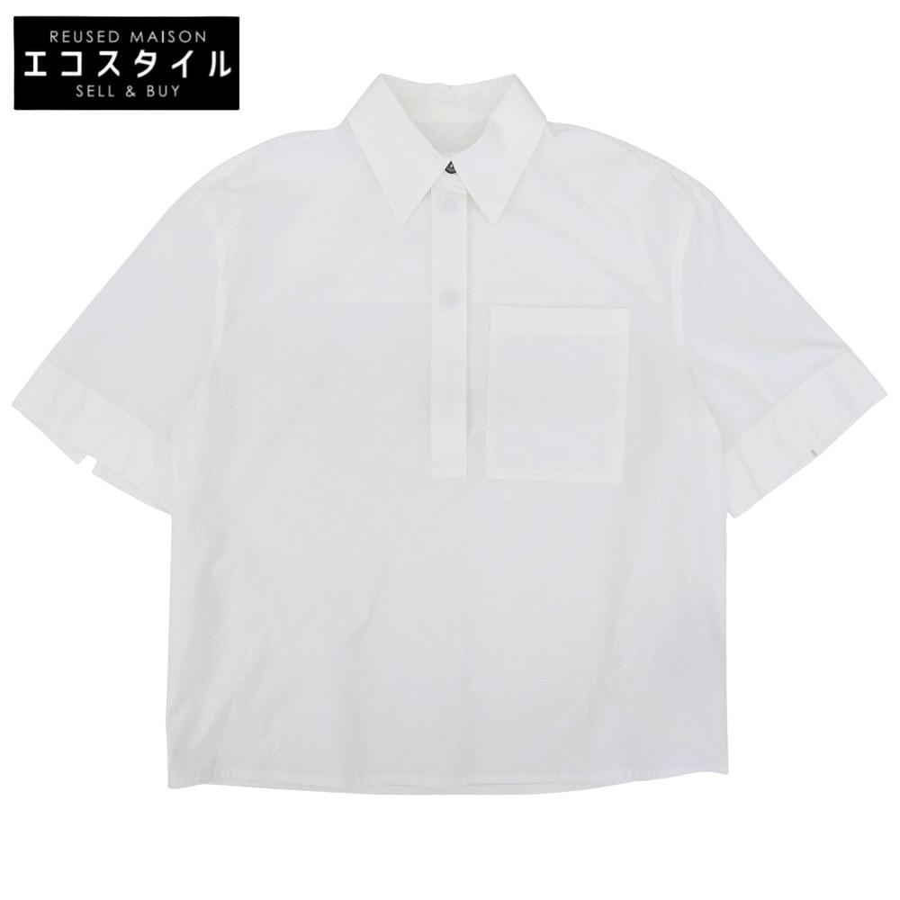 JIL SANDER+ Like new box silhouette pullover shirt top for women in white size S 24 J40DL0134 tops S whiteUsed