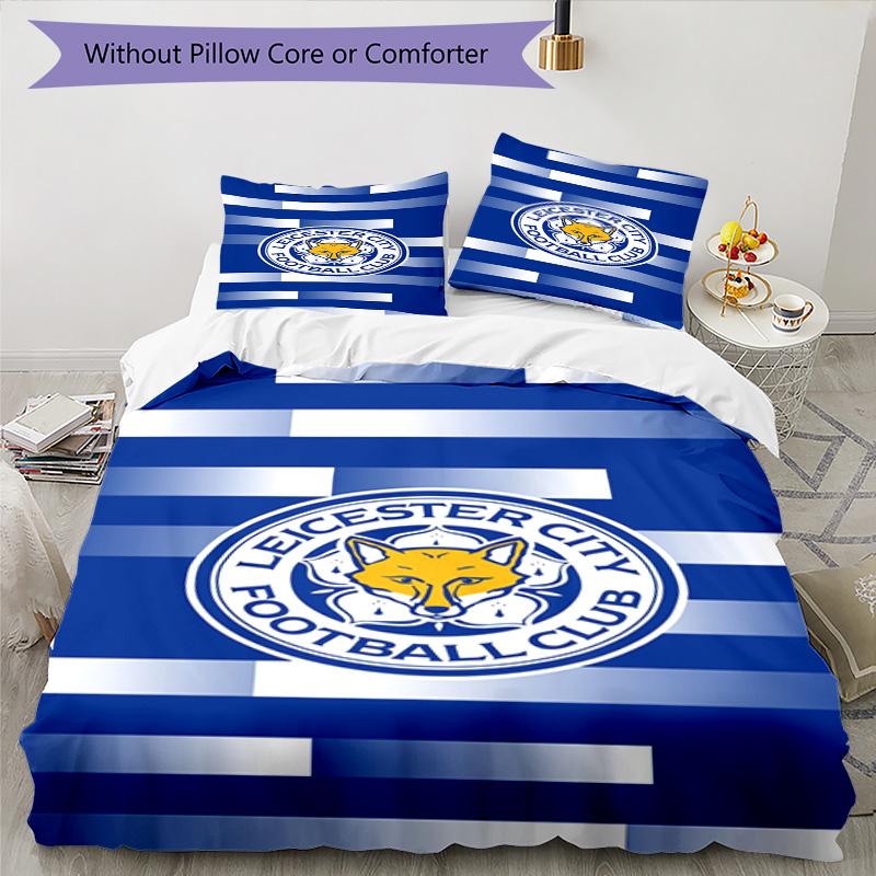 City Football Club Printed Pattern Duvet Cover Set – includes 1 duvet cover and 2 matching pillowcases Bedroom decor Christmas gifts