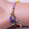 Women Girls Jewelry Gift DIY Hand-Making Cotton Rope Bracelets Random Color
