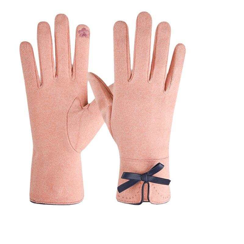 Winter Gloves for Women Plus Velvet Thickened Autumn Riding Gloves for Driving Winter Cold Protection and Warm Touch Screen Riding Electric Bike