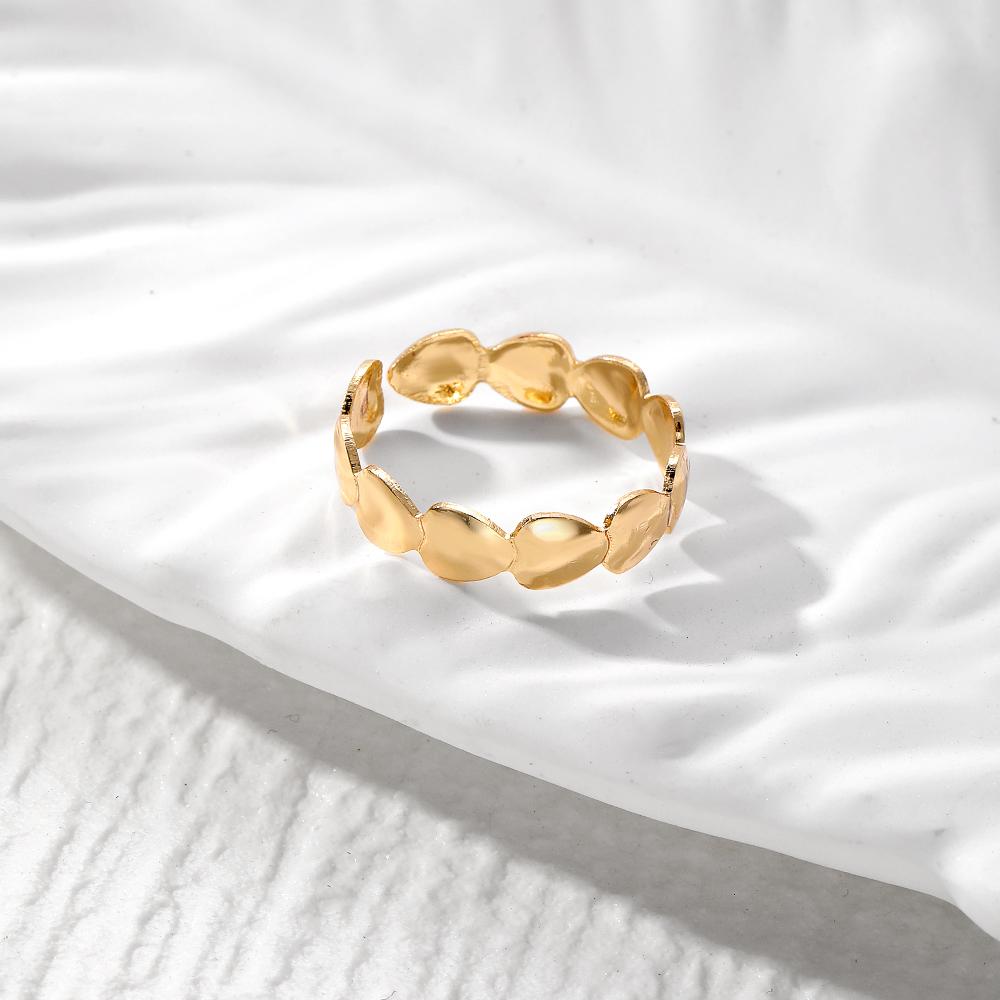 2026 Fashion Wedding Jewellery Rings Love Rings 2 Piece Gold Simple Girl's Accessories Ring Set of 2