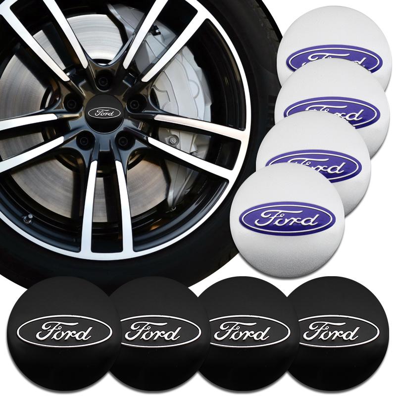 AJD1 56mm 4Pcs Wheel Center Hubcap For Ford Focus Mondeo Edge Ecosport Ranger Fiesta Fusion Kuga Car Styling Logo Exterior Accessorie
