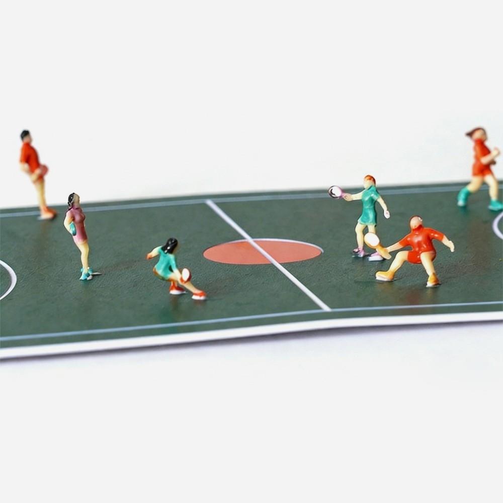 10pcs 1/75 1/50 Scale Football Player Model Colorful Football Sports People