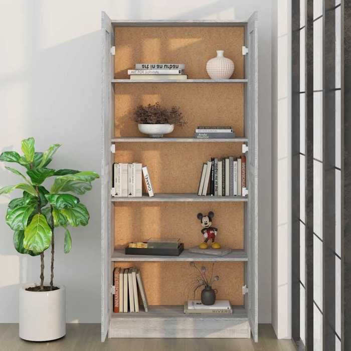 VidaXL Bibliothèque Sonoma gris 82,5x30,5x185,5 cm Bois d'ingénierie 815115