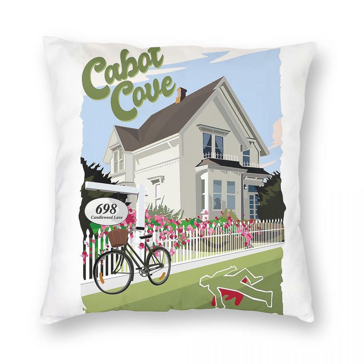 Murder She Wrote Cabot Cove Jessica Square Pillowcase Polyester Linen Velvet Printed Zip Throw Pillow Home Cushion Cover x 30x30cm