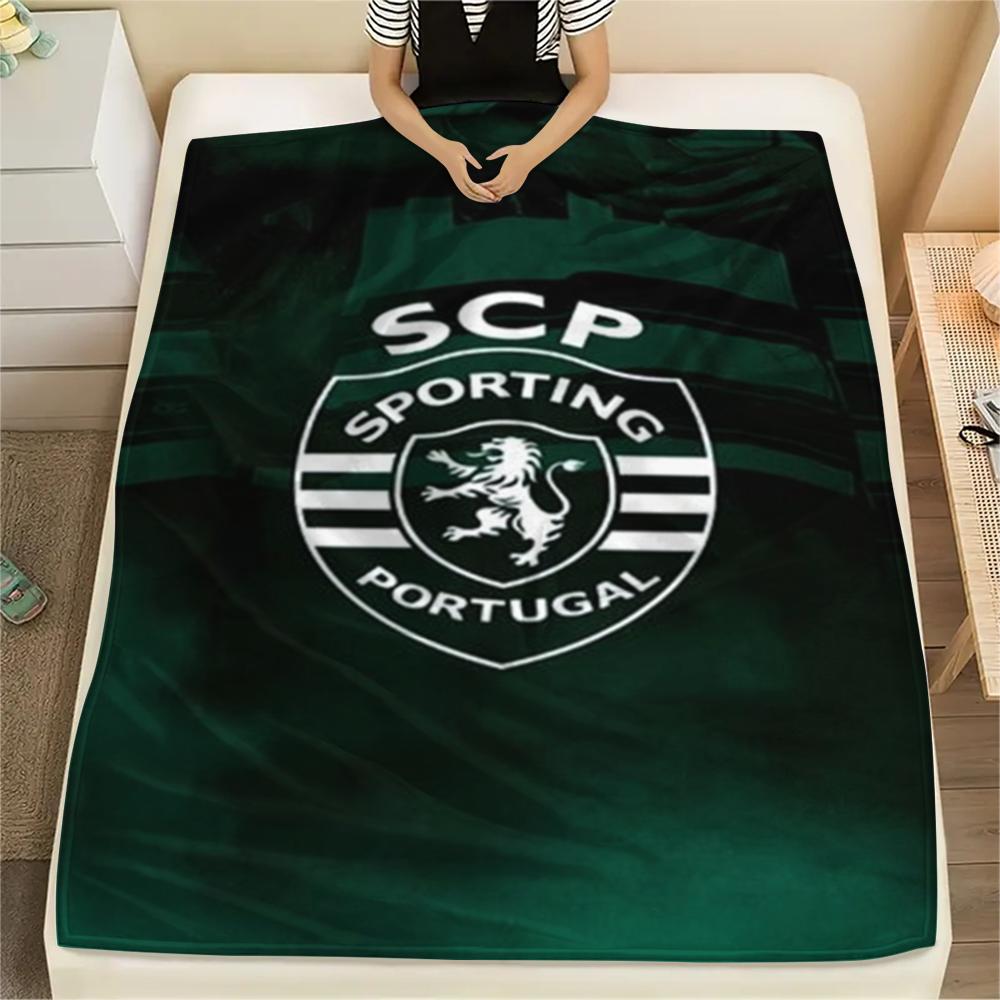 1PC Sporting CP Print Flannel Blanket, High quality Comfortable for All Seasons, Home Decor, Warmth and Comfort, Perfect for Christmas Gifts