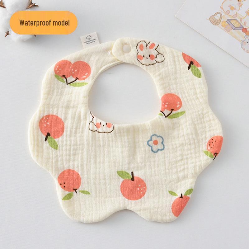 Korean-Style Cartoon Cotton Baby Bib – Waterproof, A-Class Saliva Towel