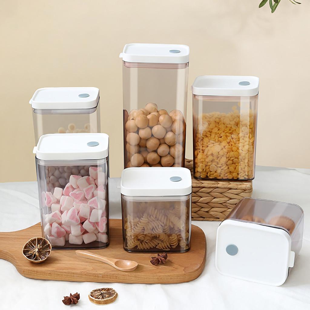Kitchen  Sealed Tank Square Plastic Transparent Grain Fresh