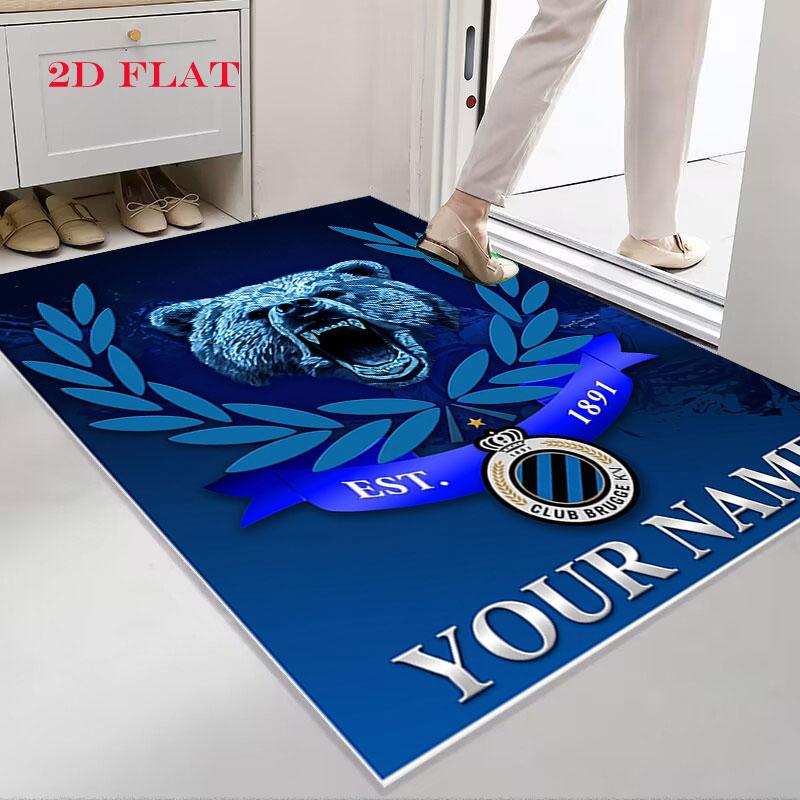 Custom Club Brugge Carpet Rug for Living Room Bedroom Home Sofa Decoration,Kids play Nonslip Floor Mat