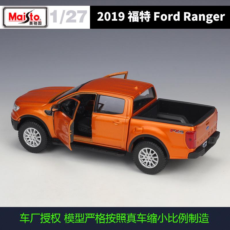 NJI23 Maisto 1:27 Ford Ranger 2019 Picku Alloy Car Diecasts & Toy Vehicles Car Model Miniature Scale Model Car Toy For Children