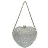 Luxury Diamond Inlay Heart Shape Crystal Clutch Purse Stones Evening Wedding Party Shoulder Bag Handle Rhinestone Mini Handbags
