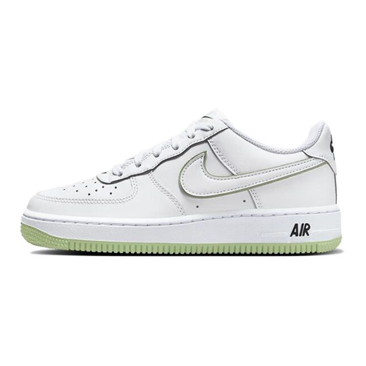 Nike Air Force 1 GS Honeydew Kids Sneakers White Black CT3839-108