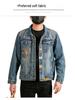 Xintang Mens Retro Heavy Industry Denim Jacket – High Street Turn-Down Collar Shirt Jacket 2025, American Loose Fit Top