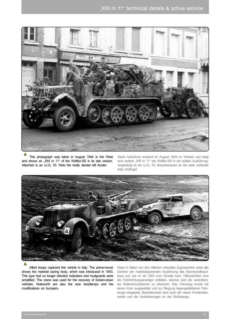 Nuts Bolts and its variant heavy cannon Tank Trailer Model Reference Book 50 & Sd.Kfz.7 8-ton Half-track (Krauss-Maffei) w/10cm 18/Sd.Ah.115 10-ton