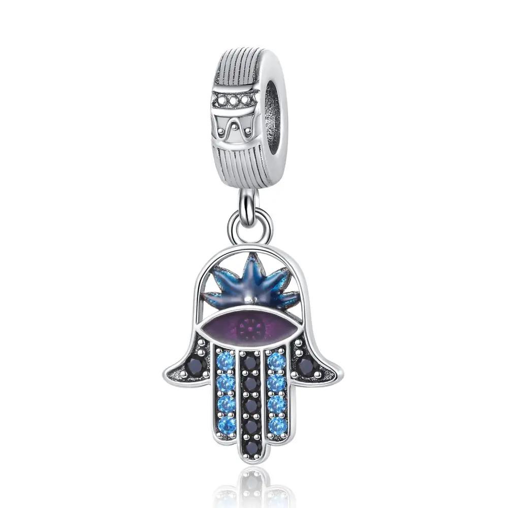 925 Silver Color Evil Eye Charm Demon Eye Bead For Original Bracelet&Bangle DIY Making Fashion Jewelry Gift