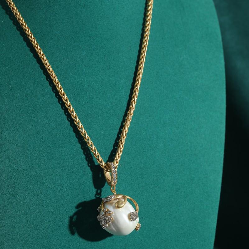 Antique Baroque Pearl Flower Ring