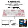 Mechanical Keyboard 87 Keys Blue   Ergonomic Multicolor Backlight Design Gaming Keyboard for   Typists