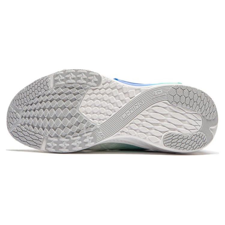 Li Ning Children Zhuque 1.0 Fabric Light Foam Low Top Running Shoes Kids Sneakers Blue White YKFU004-9